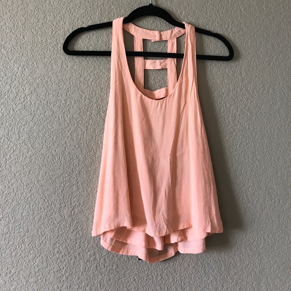 LF Orange ladder tank top xs